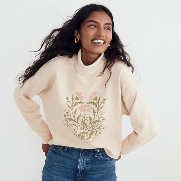 Madewell Tops - Madewell Rivet & Thread Floral Turtleneck Sweatshirt